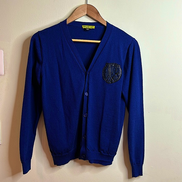 Versace Jeans Blue Cardigan - Picture 1 of 17
